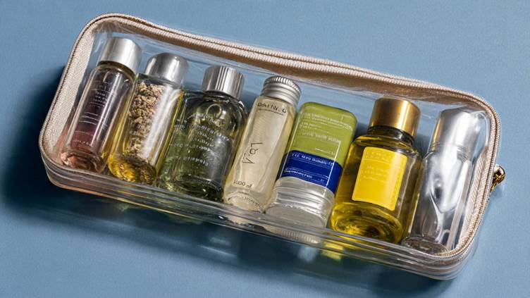 TSA-compliant toiletry bag filled with small bottles.jpg