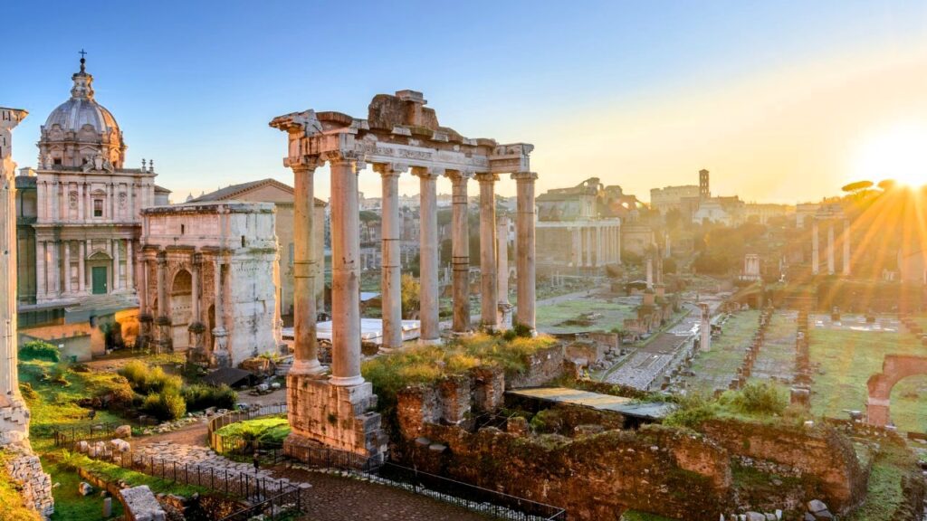 Roman Forum at sunrise, Rome, Italy.jpg